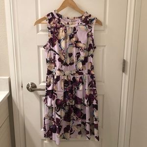 Banana Republic Floral Peplum Sleeveless Dress